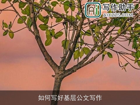 如何写好基层公文写作