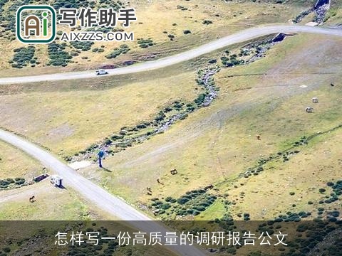 怎样写一份高质量的调研报告公文