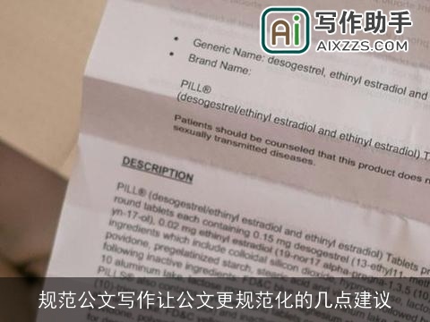 规范公文写作让公文更规范化的几点建议