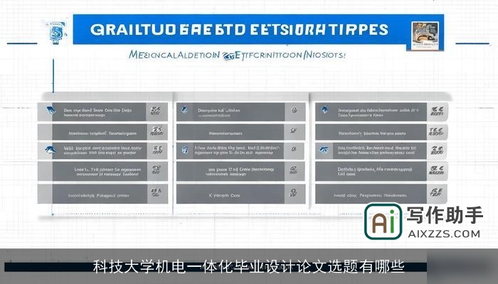 科技大学机电一体化毕业设计论文选题有哪些