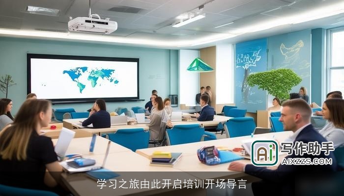 学习之旅由此开启培训开场导言