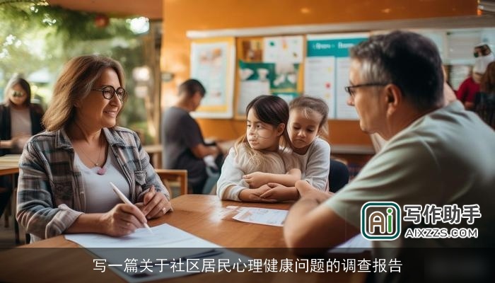 写一篇关于社区居民心理健康问题的调查报告