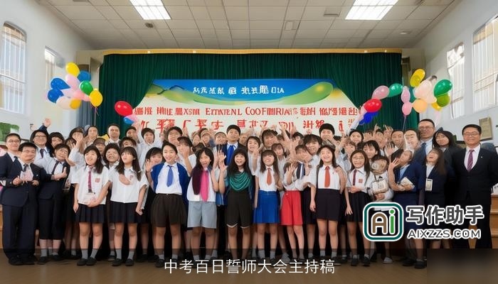 中考百日誓师大会主持稿