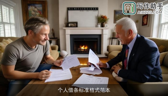 个人借条标准格式范本