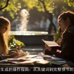 AI小说生成的操作指南：从关键词到完整情节的三步法