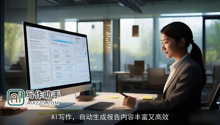 AI写作，自动生成报告内容丰富又高效