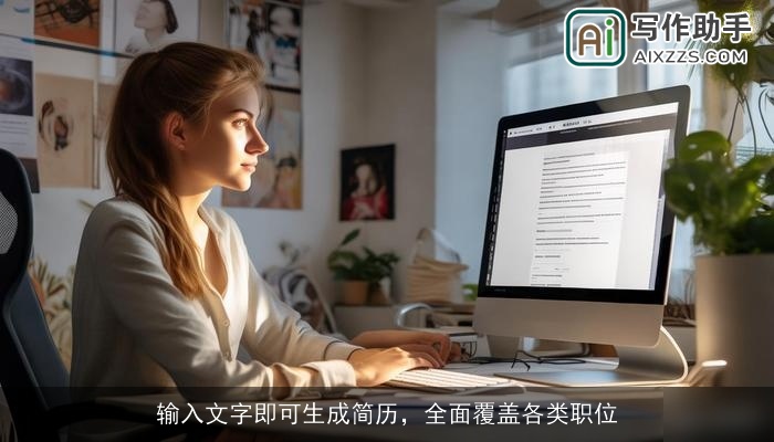 输入文字即可生成简历，全面覆盖各类职位