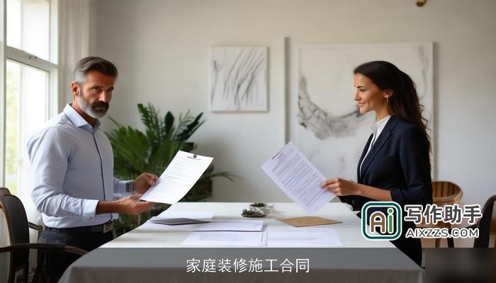 家庭装修施工合同