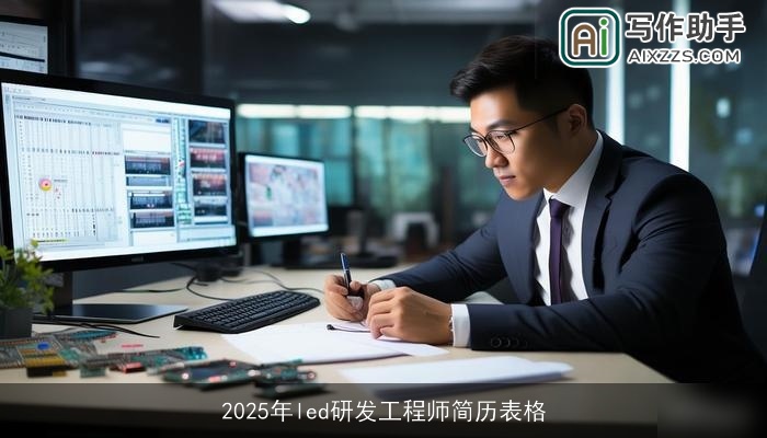 2025年led研发工程师简历表格