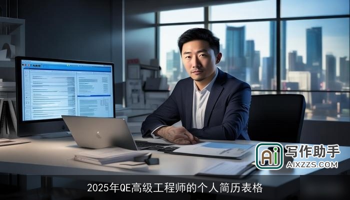 2025年QE高级工程师的个人简历表格