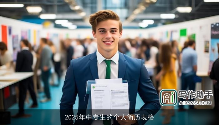 2025年中专生的个人简历表格