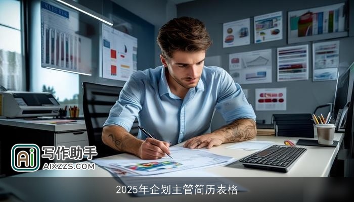 2025年企划主管简历表格