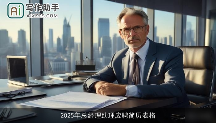 2025年总经理助理应聘简历表格