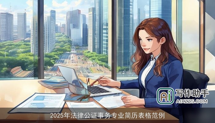 2025年法律公证事务专业简历表格范例