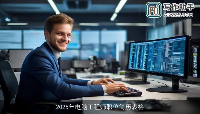 2025年电脑工程师职位简历表格