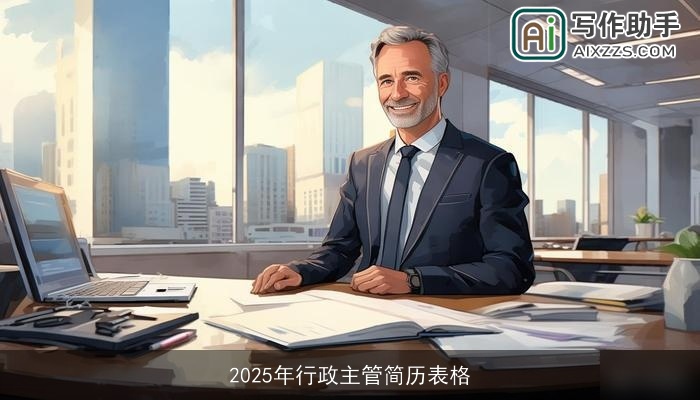 2025年行政主管简历表格