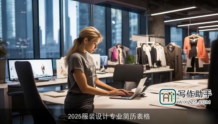 2025服装设计专业简历表格