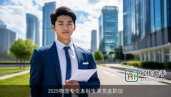2025物流专业本科生英文求职信