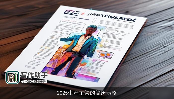 2025生产主管的简历表格