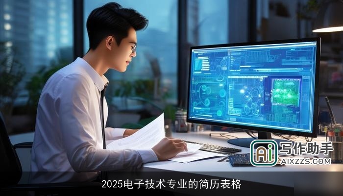 2025电子技术专业的简历表格