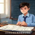 2025自主招生教师推荐信范文