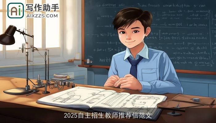 2025自主招生教师推荐信范文