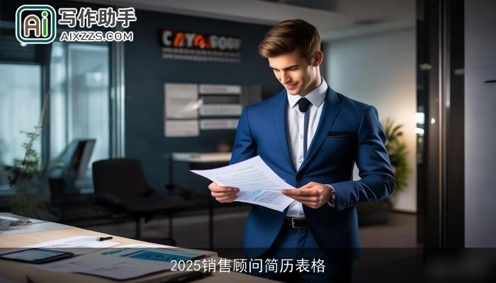 2025销售顾问简历表格
