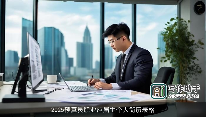 2025预算员职业应届生个人简历表格