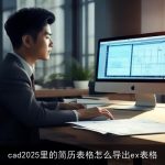 cad2025里的简历表格怎么导出ex表格