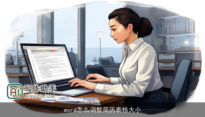word怎么调整简历表格大小