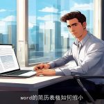 word的简历表格如何缩小