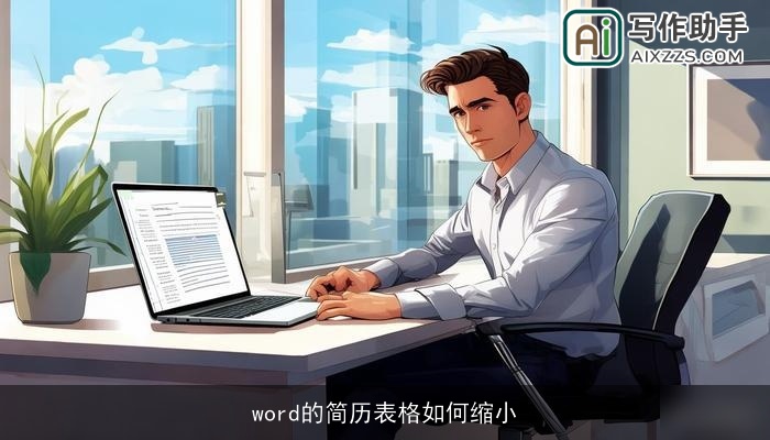 word的简历表格如何缩小