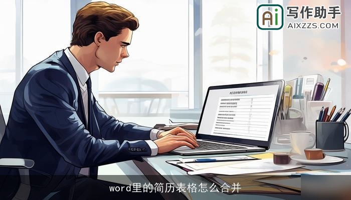 word里的简历表格怎么合并