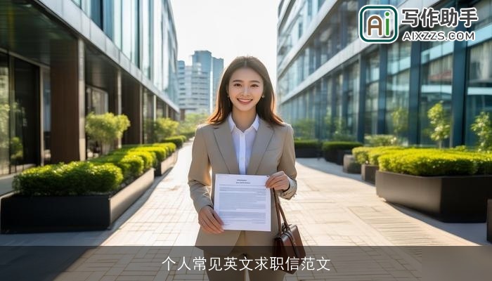 个人常见英文求职信范文