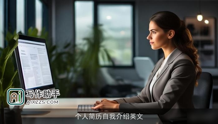 个人简历自我介绍英文