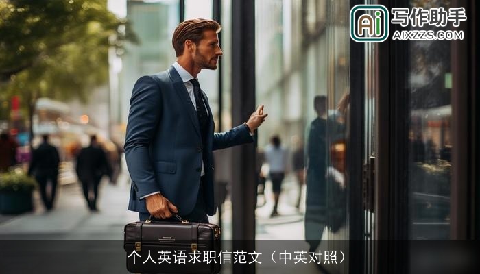 个人英语求职信范文（中英对照）
