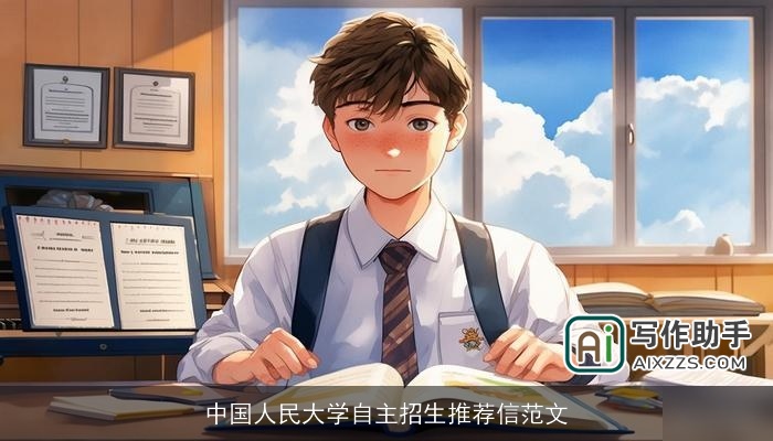中国人民大学自主招生推荐信范文