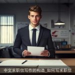 中文求职信写作的构造_如何写求职信
