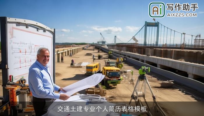 交通土建专业个人简历表格模板