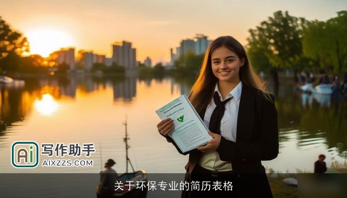 关于环保专业的简历表格