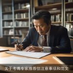 关于考博专家推荐信注意事项和范文