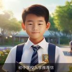 初中学校入学推荐信