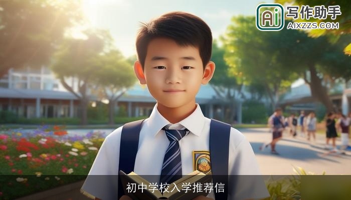 初中学校入学推荐信