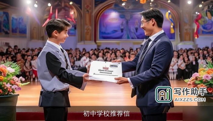 初中学校推荐信