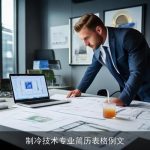 制冷技术专业简历表格例文
