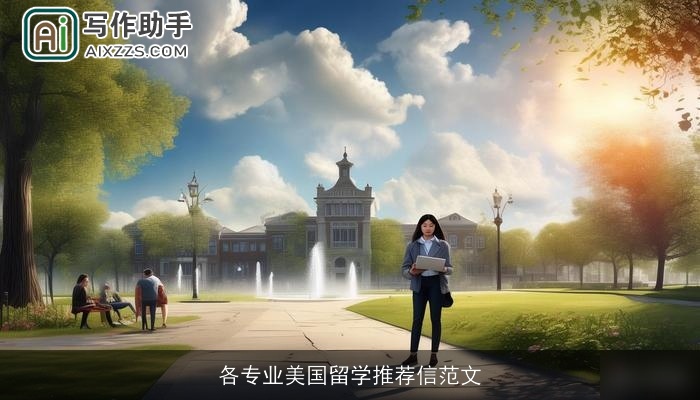 各专业美国留学推荐信范文
