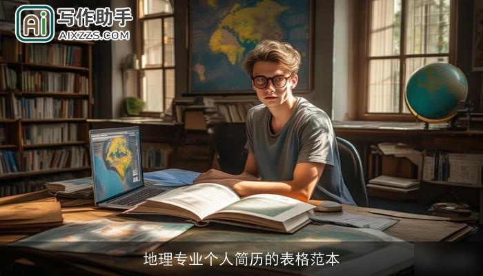 地理专业个人简历的表格范本