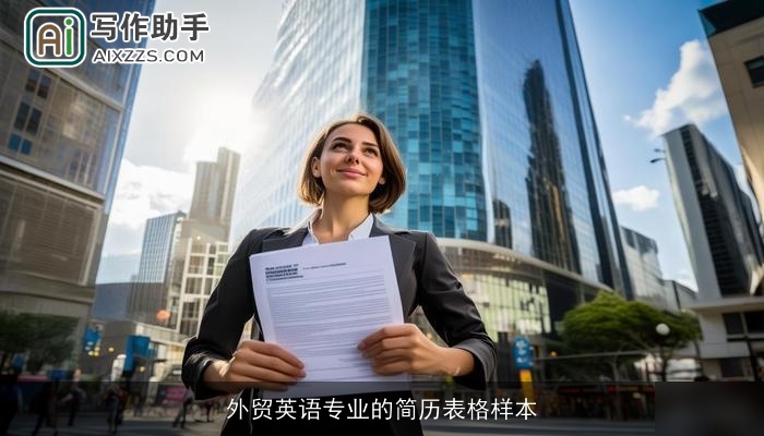 外贸英语专业的简历表格样本