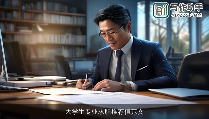 大学生专业求职推荐信范文