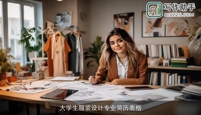 大学生服装设计专业简历表格